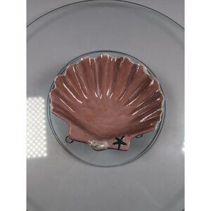 Vintage Ceramic Scallop Shell Soap Jewellery Holder